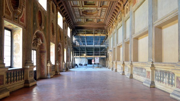 Palazzo Ducale: in dirittura d'arrivo i lavori di restauro nella Galleria della Mostra